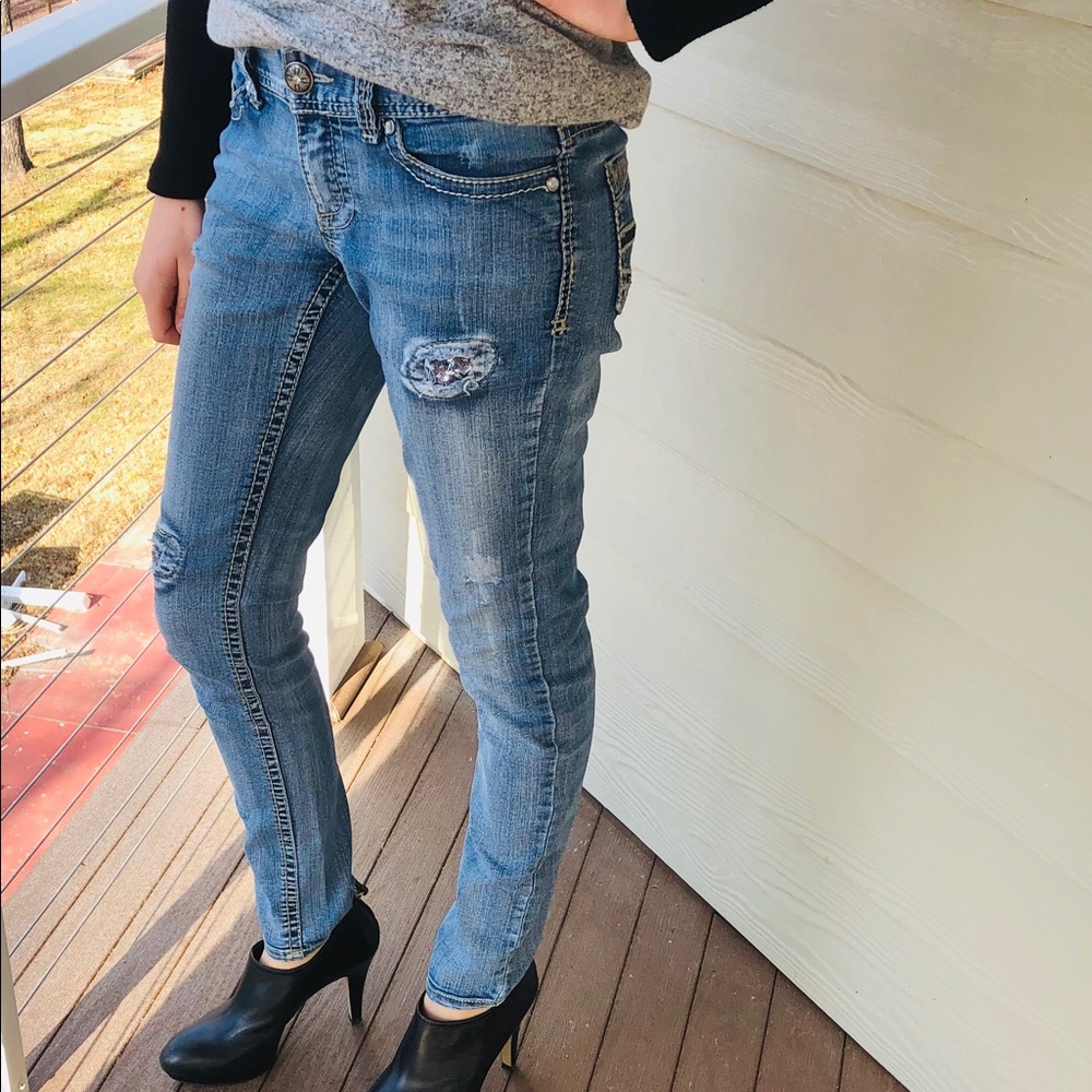 Maurices Sequin Ripped Jeans